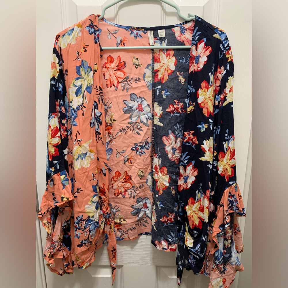 Plus ruffle cardigan